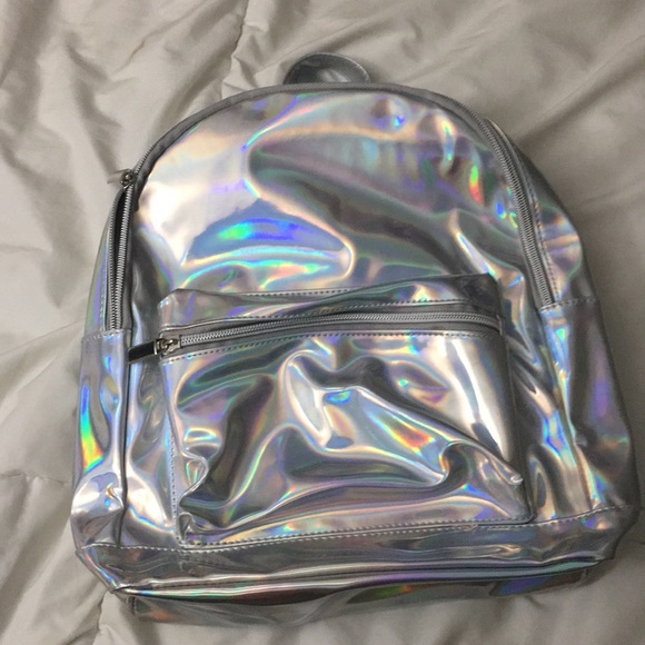 Handbags - New shiny silver backpack